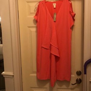 Chico’s cold shoulder coral dress